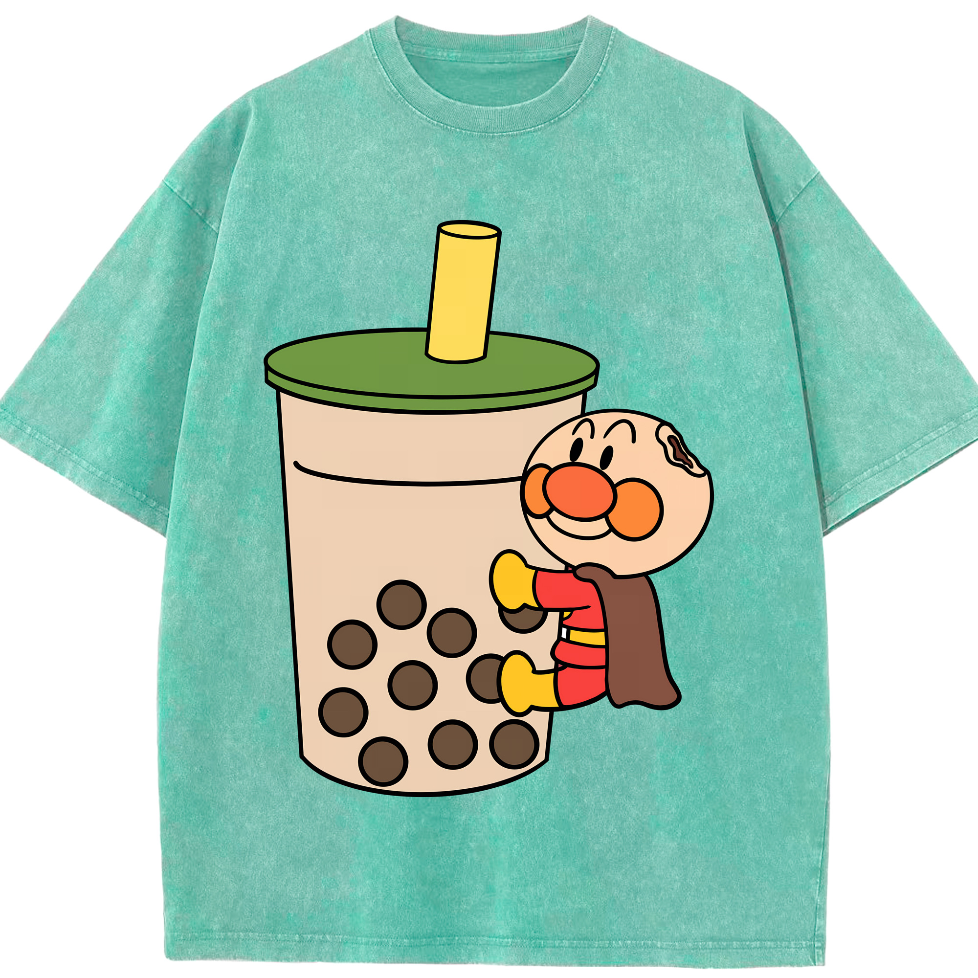 （画像用） アンパンマン Anpanman 綿100% ヴィンテージ風 半袖Tシャツ（フロントプリント）